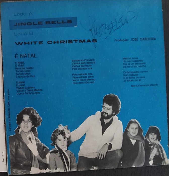 Vinil Single - José Cabeleira Orquestra e Coros- É Natal (Autografado)