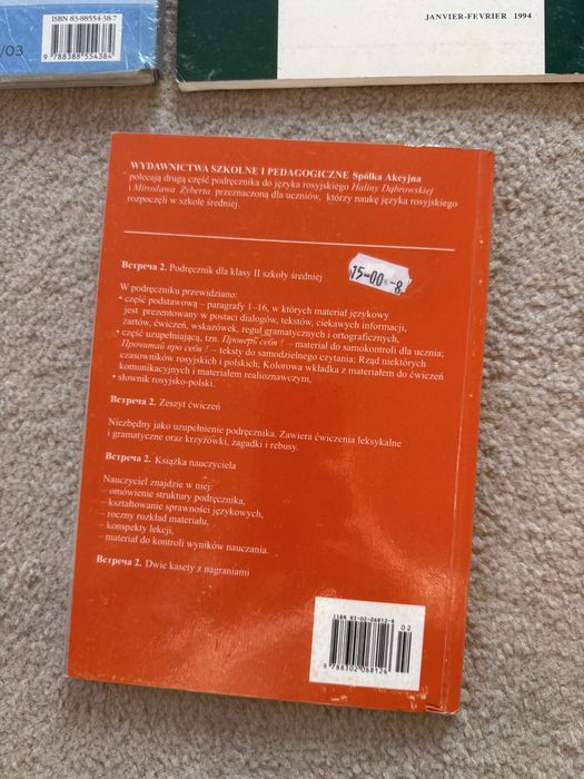 angielski, rosyjski, hiszpański, francuski książki