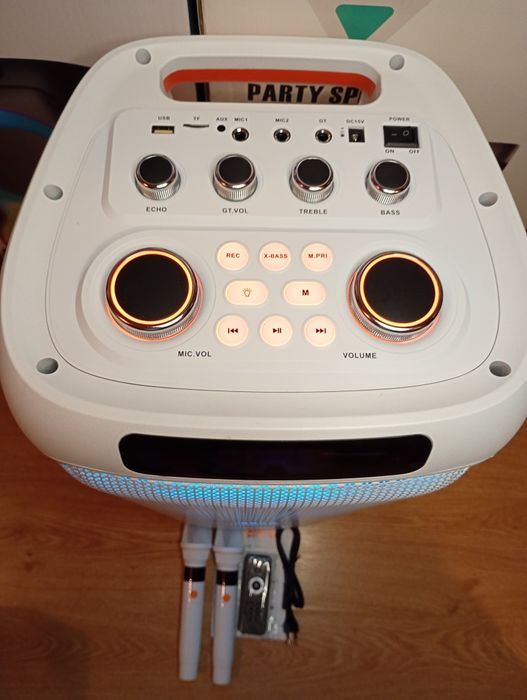 Блютуз караоке акустика Temeisheng-33(SD,USB,FM) ПультДУ, 2микрофона