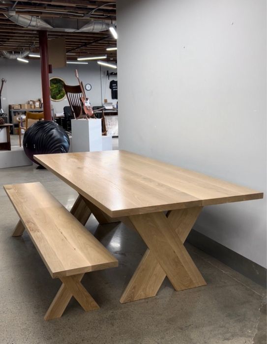 Стіл/ Стіл з масиву дуба/ Стільниця дерев'яна/ Стіл лофт