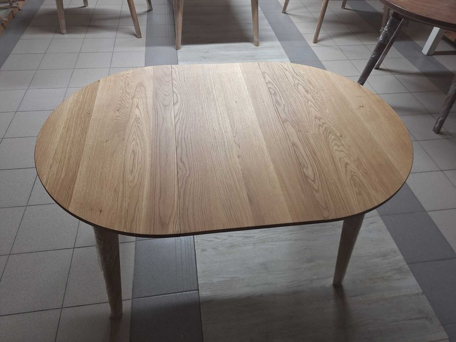 Stół okrągły dębowy rozkładany  100 cm ( dostępny od zaraz)