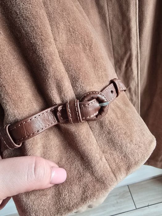 Płaszcz wełniany 42 kaszmir jedwab merino  premium unikat