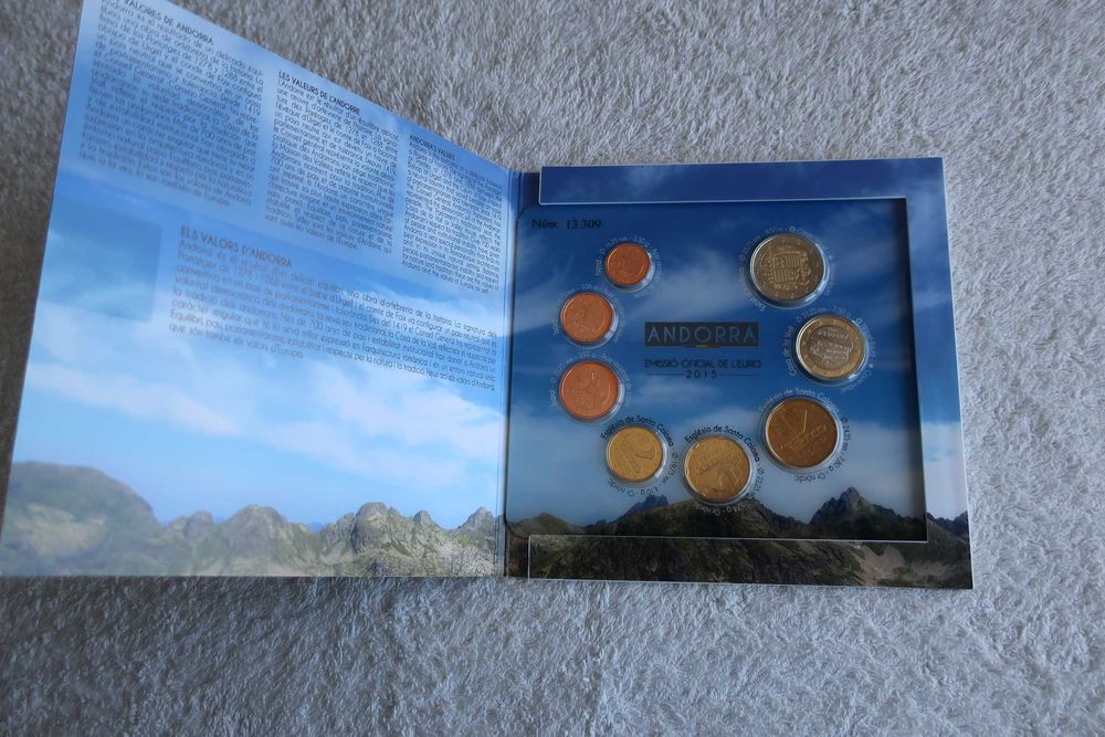 Carteira set Moedas EURO Coins - ANDORRA (Vários Anos)