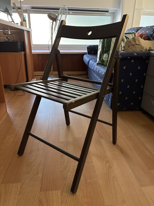 FRÖSVI Cadeira dobrável, castanho