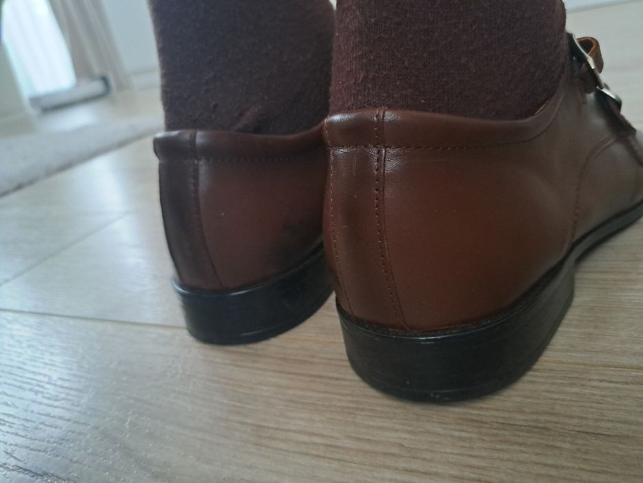Skórzane buty męskie monki Oliver r. 45