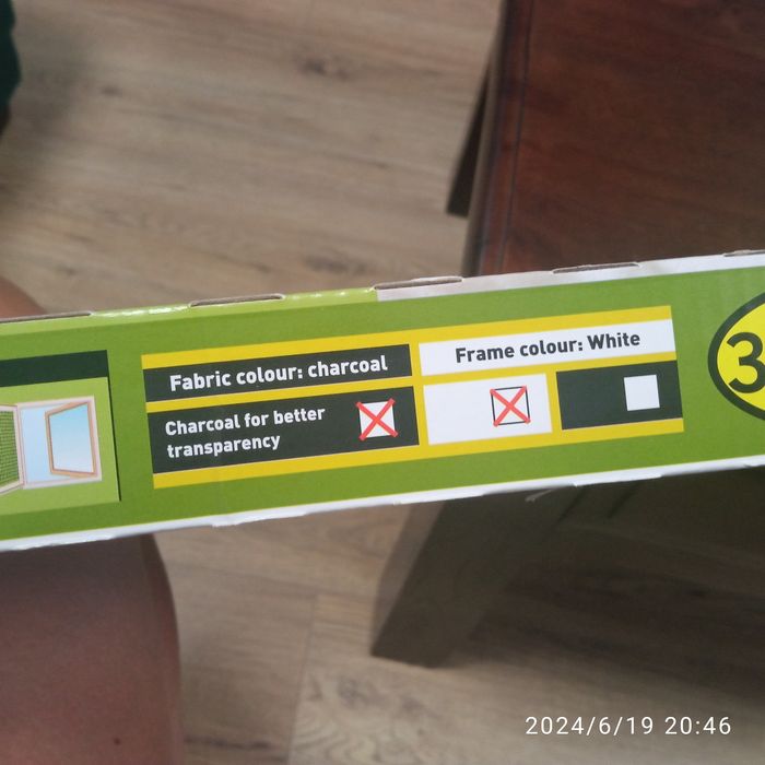 Moskitiera w aluminiowej ramie -okno 100*120cm