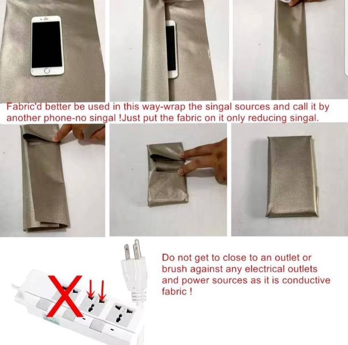 Екранувальна тканина Фарадея Захист від 5G, РЕБ розмір 1,1 м х 3 м