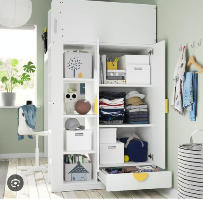 Łóżko piętrowe na antresoli Ikea Smastad
