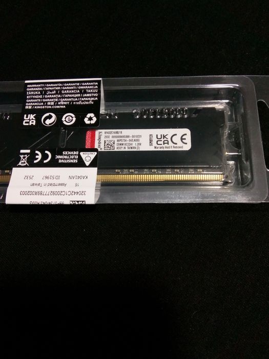 DDR 4 Kingston Fury Beas 16GB  1 шт.  Новий