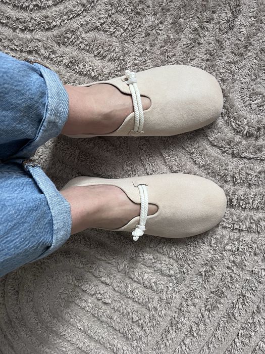 Mary Jane szerokie okrągłe noski mokasyny r.37 wkł.24cm barefoot beż beżowe