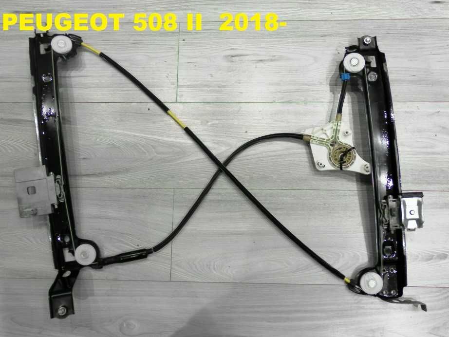 Podnośnik Mechanizm Szyby Peugeot 508 II Przód Prawy Oryginał 18- [5a]