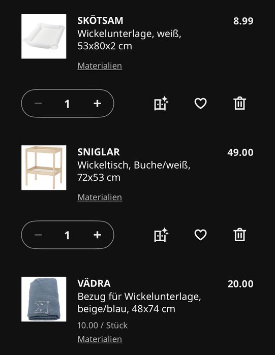 Changing table Sniglar IKEA