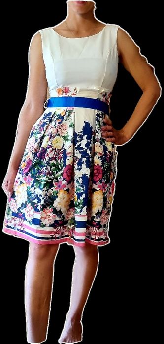 Nowa włoska sukienka Pala D'Oro S kontrafałda