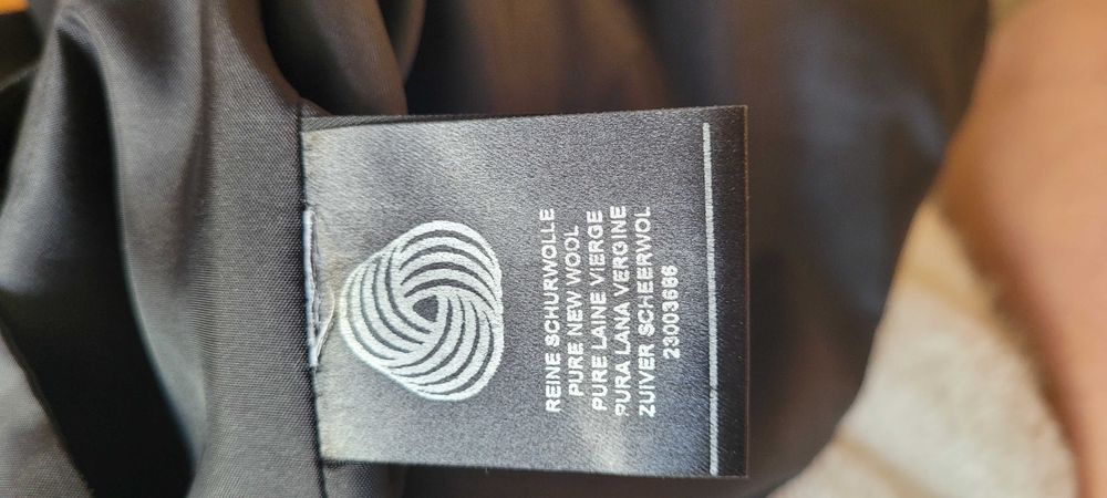 Szara ciemna  kamizelka garniturowa  wełna regulowana,roz 52(L)