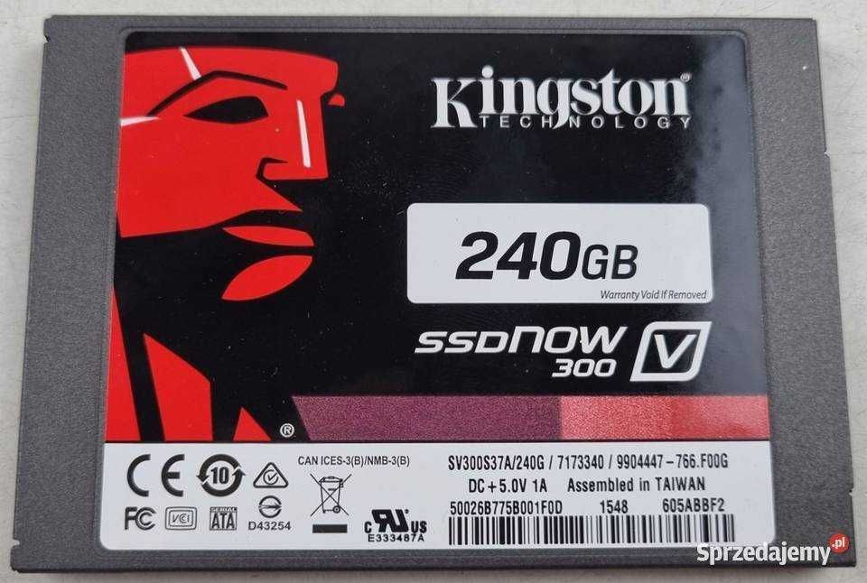 Dysk SSD 240GB 2,5" szybki bezgłośny do laptopa Sprawny