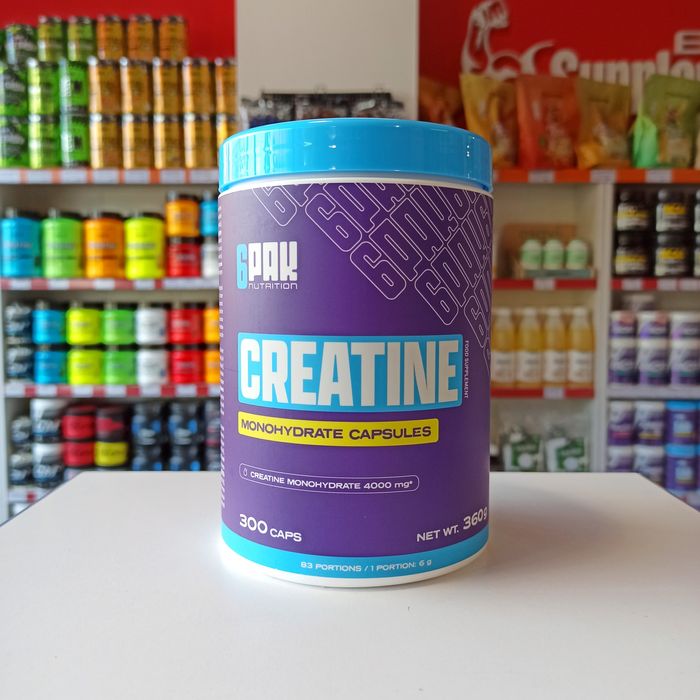 6PAK Creatine 300kaps Monohydrat Kreatyny Kreatyna w kapsułkach