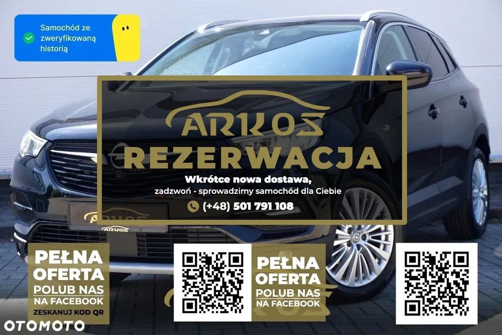 Opel Grandland X 180KM Automat Full Ledy Navi Skóra Kamery360 Panorama Pdc Hak ARKOS
