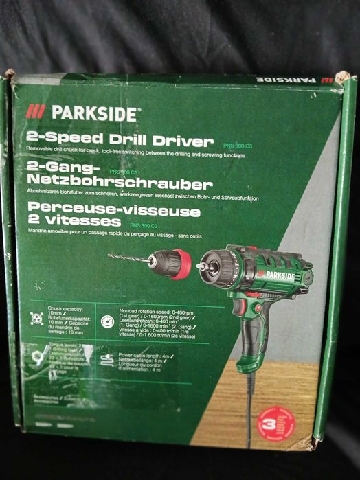 Aparafusadora Elétrica PARKSIDE PNS 300 C3 – Nova – 30 €
