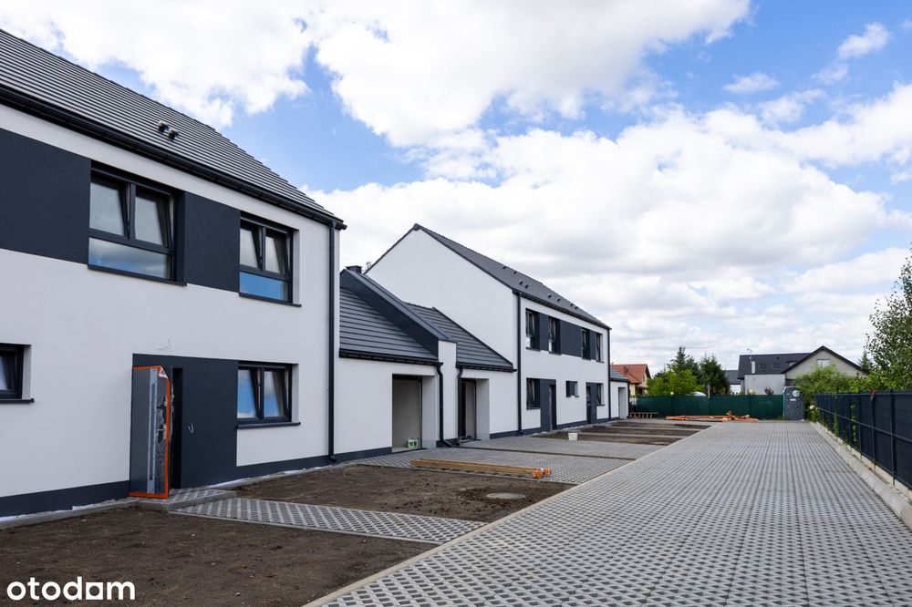 Gotowy skrajny szereg na działce 535 m² | Strefa dzienna 42 m²| Gałów