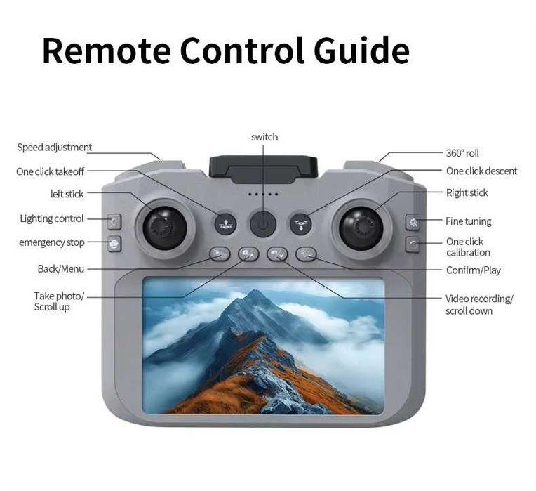 Dron K100 MAX pilot z ekranem + bateria gratis.