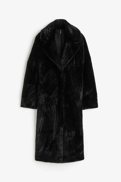 Пальто шикарное пальто - шуба премиум линия h&m легкая и теплая под норку! оверсайз-с- м-л
