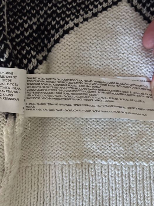 MANGO kardigan z frędzlami azteckie wzory S, M