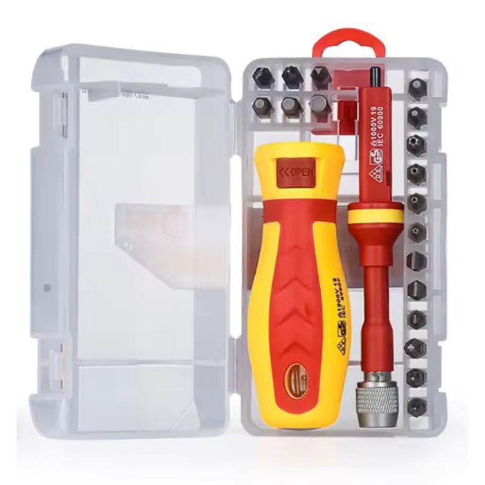 Kit Bits Chaves Magnéticas 18 em 1 1000V Torx Cruzado Fenda Electricista