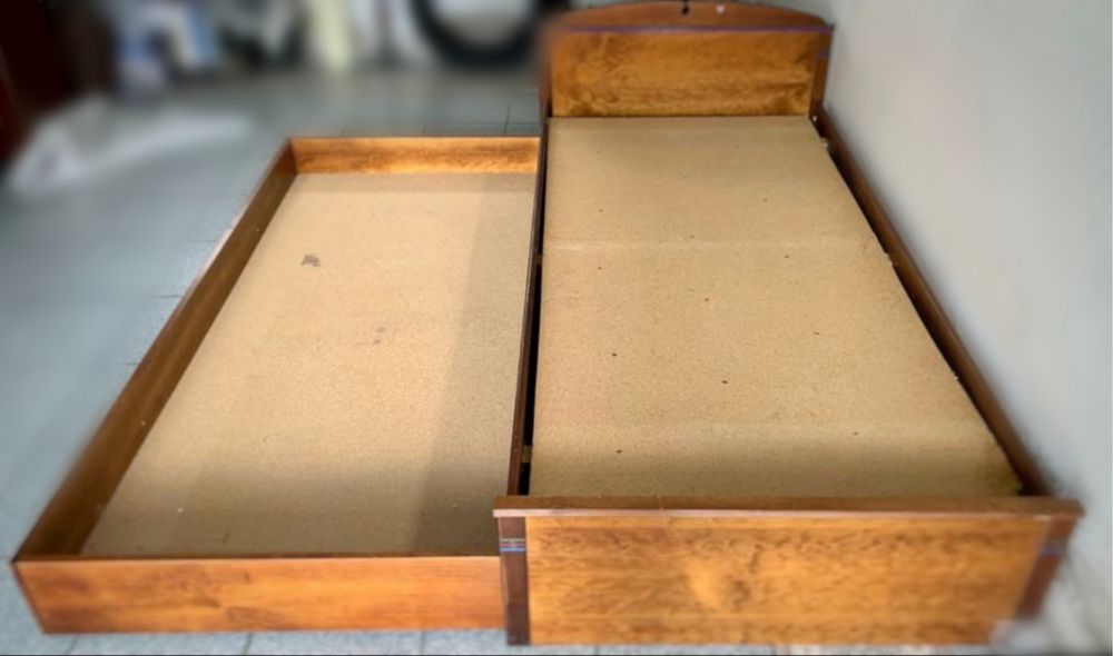 Cama individual com gavetão