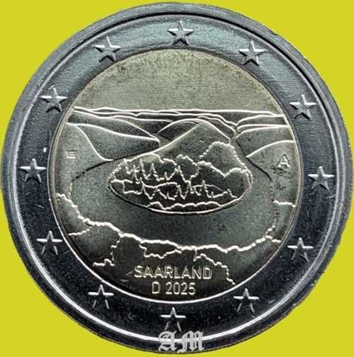 ALEMANHA - Moeda 2€ Sarre - 5 letras