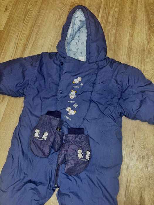 Зимовий комбінезон з рукавичками на зріст 80 см