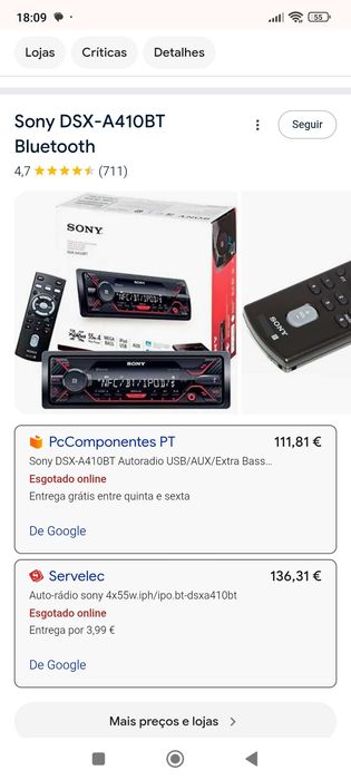 Auto radio Sony 55x4