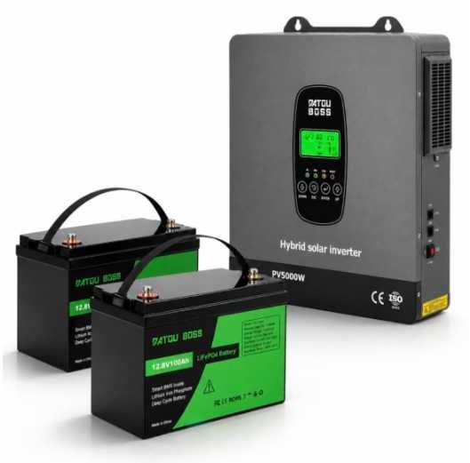 LiFePO4 12V/100Ah Акумулятор CyperOcean з BMS 100 А Інвертор Комплекти АКБ Инвертор Аккумулятор