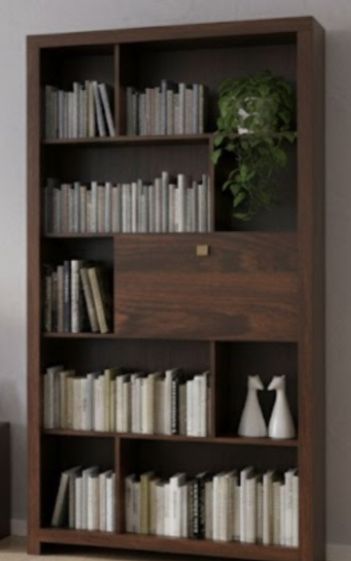 Forte Indigo regał dąb durance barek mosieżny uchwyt