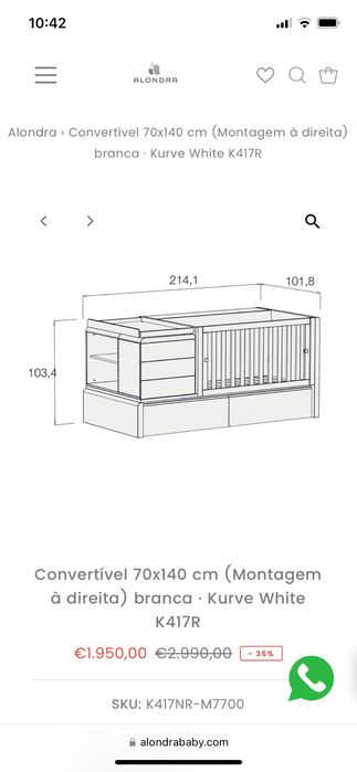 Cama evolutiva ALONDRA