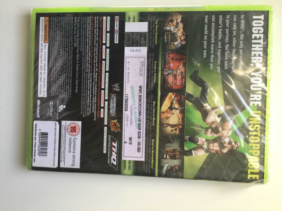 Xbox 360- Smackdown VS Raw 2009 (selado)