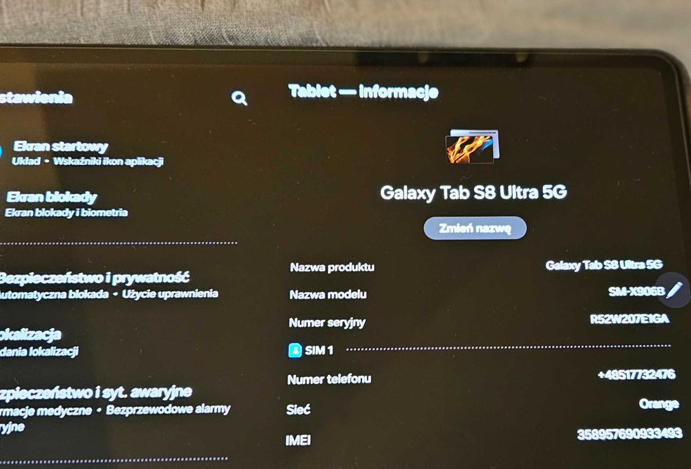 Tablet Samsung Galaxy Tab S8 ULTRA 5G SM-X906B 14,6" 12 GB/256 GB