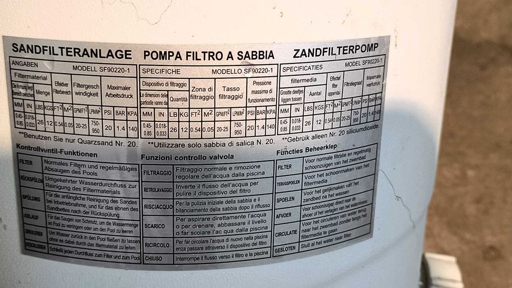 Pompa basenowa piaskowa intex sf90220-1 + basen Bestway Steel Pro Max
