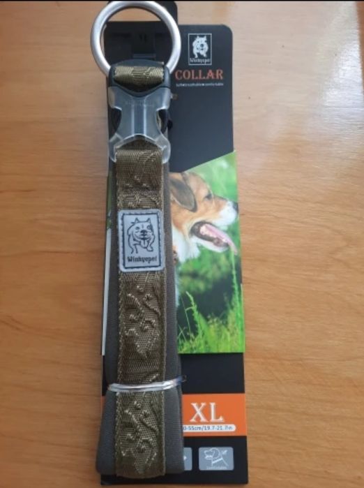 Ошейник для собак Collar XL неопрен 50-55см светоотражающая нить