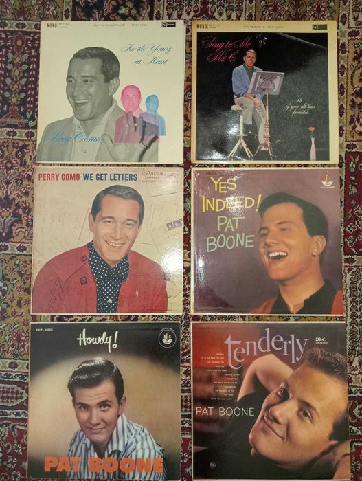 Discos Vinil - Perry Como, Pat Boone, Vic Damone e Eddie Fisher