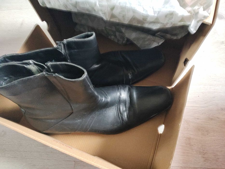 Sztyblety półbuty kozaki męskie botki skóra  Okazja Tanio r.45-46