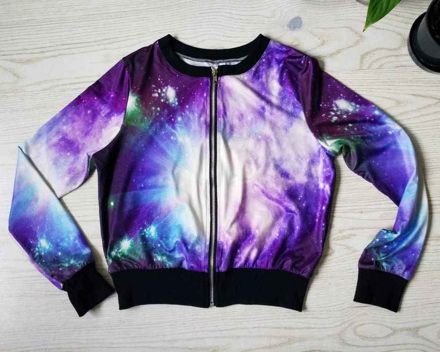 Bluza bomberka kurteczka galaxy kosmos r 36 38 S/M