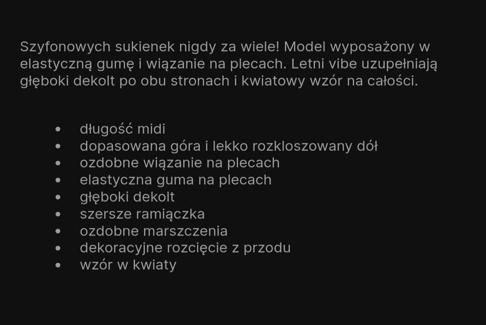 Sukienka midi na lato