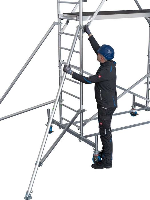 Rusztowanie jezdne KRAUSE PROTEC 1000 - 2,0 x 0,70 m,  wysokośc robocza 10,20 m lekkie aluminiowe, rusztowanie przejezdne,  okazja, tanio