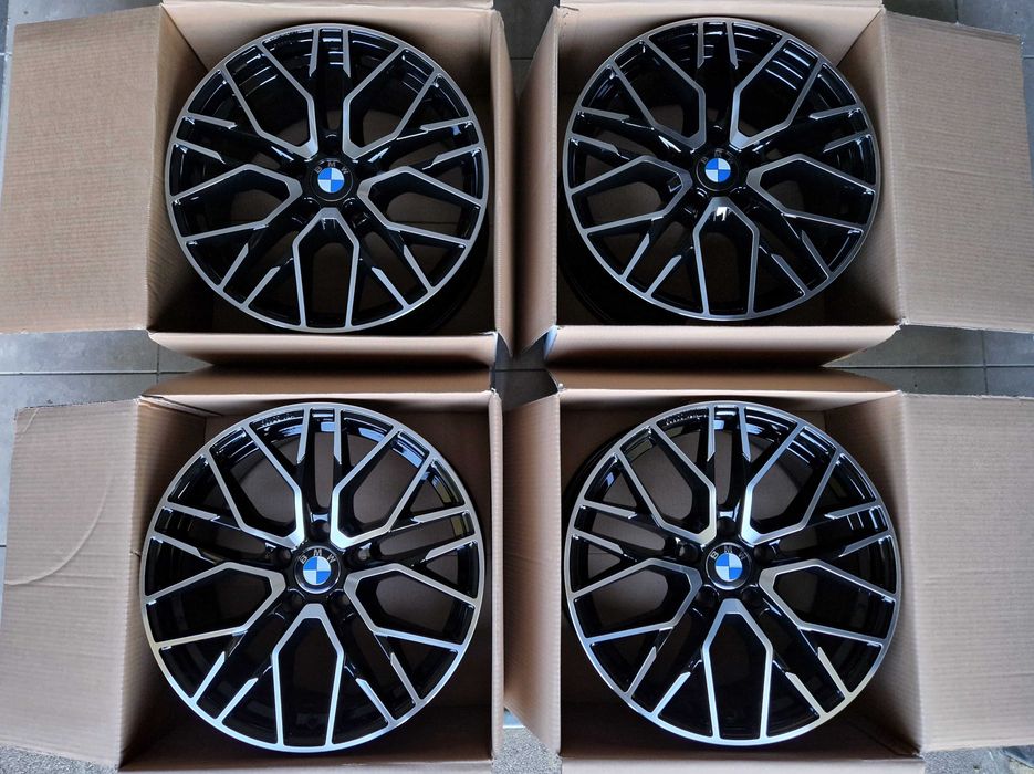 Alufelgi 17 BMW 5x120 1 3 X1 X3 F30 E90 E46 F20 E87 83 F25 Czarne 414#