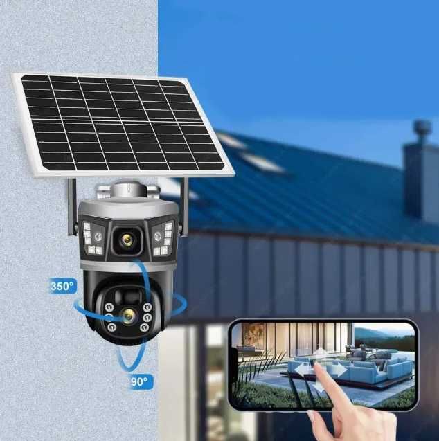 Камера IP Бездротова автономна 4джі сим картою та сонячною панеллю