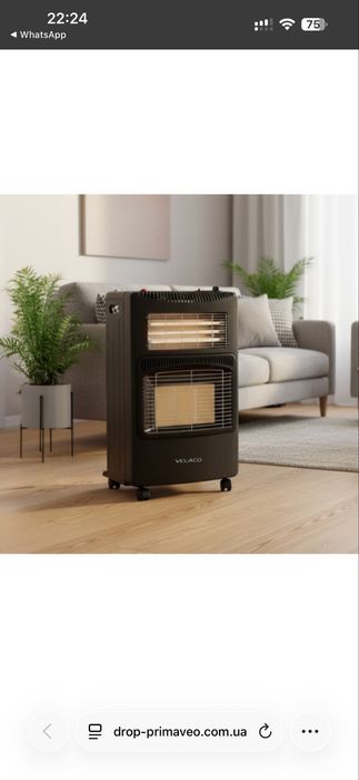 Газово-електричний обігрівач VELACO (Польща)