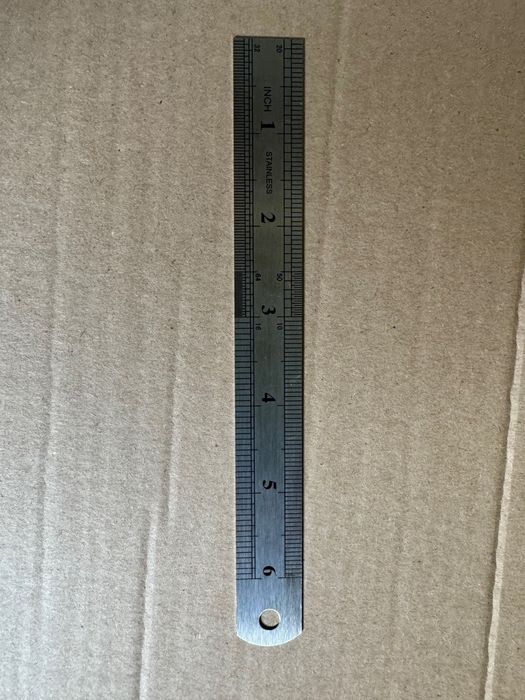 Linijka stalowa - przymiar stalowy - przymiar liniowy - liniał - 15 cm