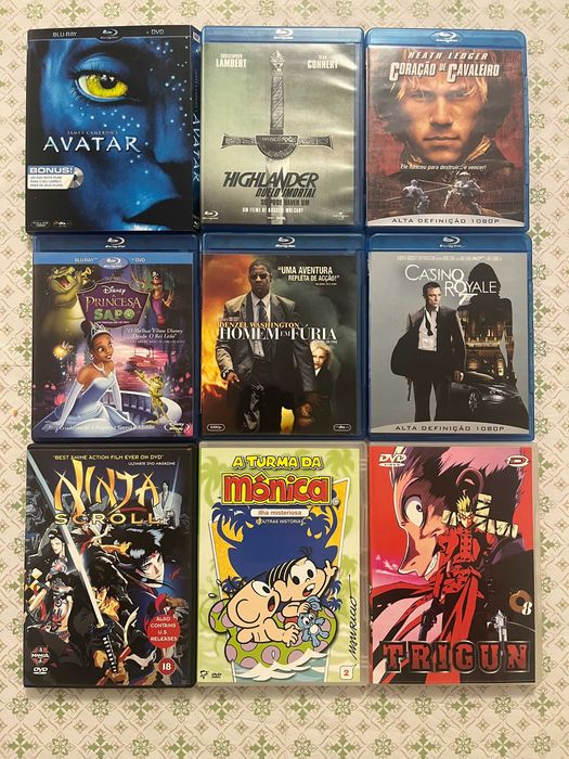 DVD e BluRay antigos