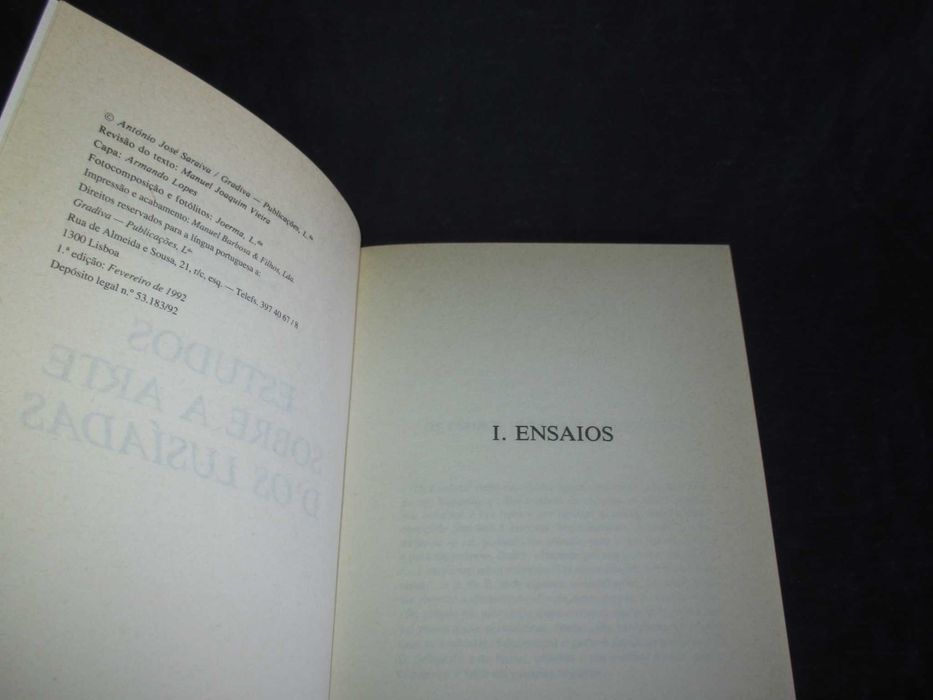 Livro Estudos sobre a Arte D' Os Lusíadas António José Saraiva