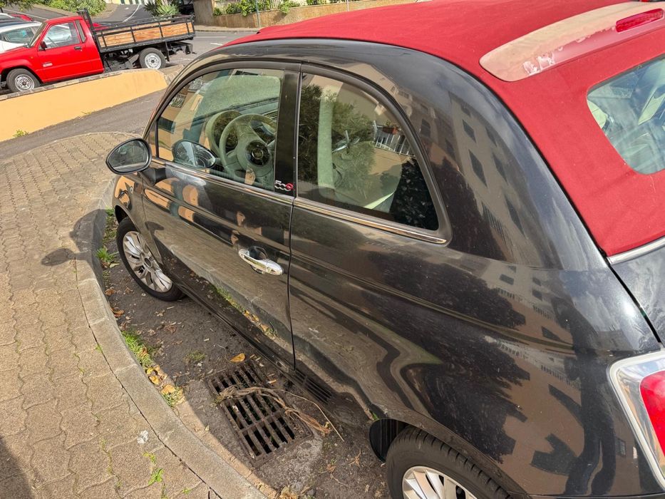 Fiat 500 Preto cabrio